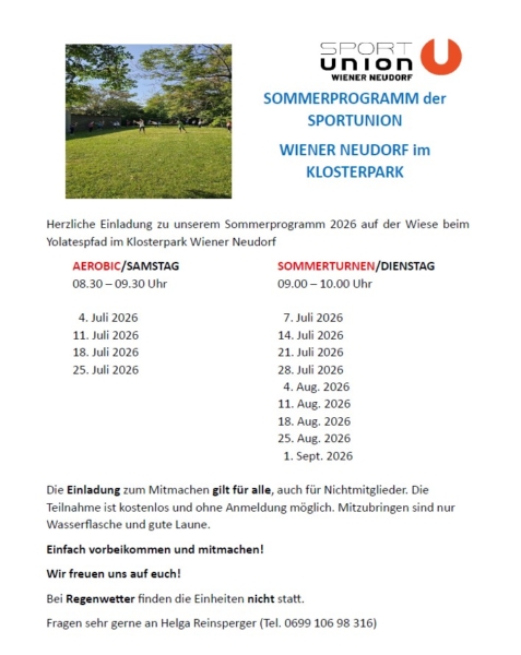 Sommerprogamm 2026 Sommerprogamm 2026