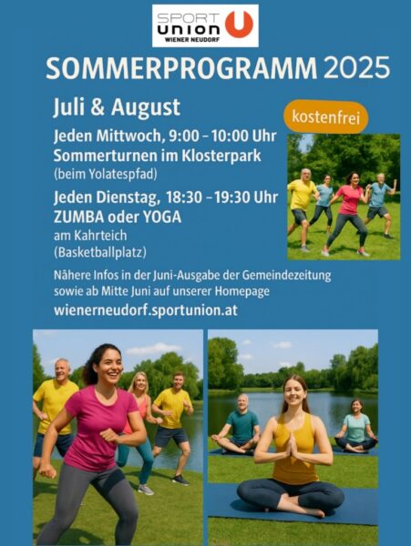 Vorankündigung Sommerprogramm Vorankündigung Sommerprogramm (Mittel)